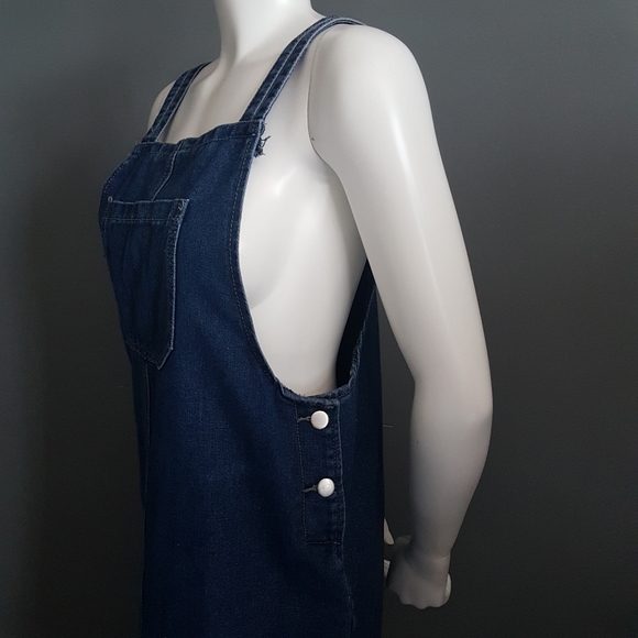 Vintage Denim Pinafore Dress buy with confidence offer firm discounted shipping - Picture 7 of 10